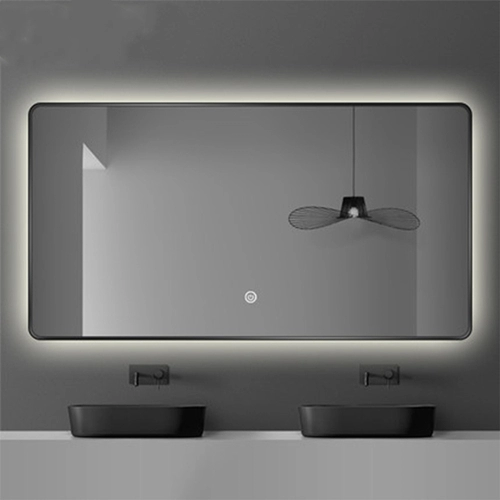 Rectangle 1200mm Black Framed Backlit Bathroom Mirror
