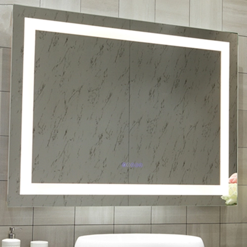 Custom Frameless LED Light Up Bathroom Wall Mirror With Demist Pad