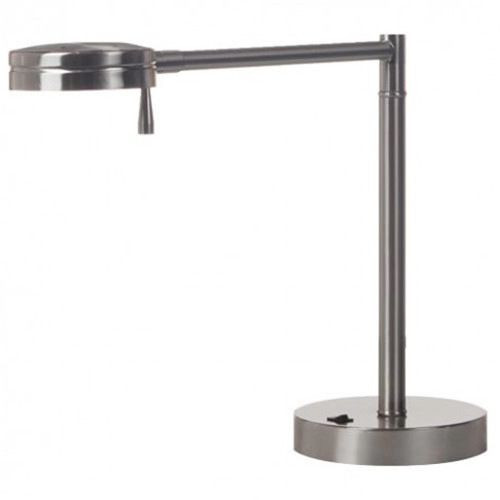 Hotel Style Brushed Nickel Adjustable Small LED Desk Lamp
