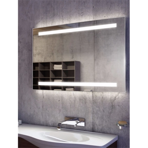 Frameless Rectangle LED Lighted Bathroom Wall Mirror