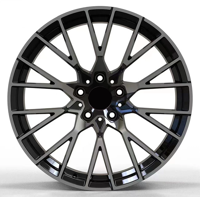 5 holes 19 inch Racing black machine face forged wheel
