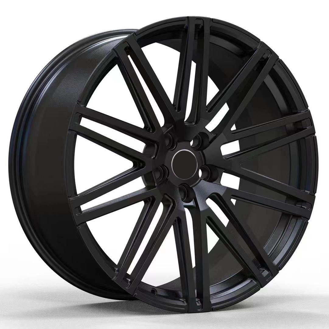 22 inch Matte black 5 multi spoke forged wheel