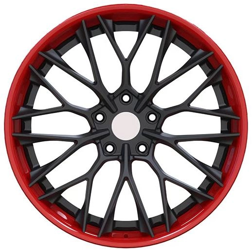 21 inch red 2 piece forged wheel