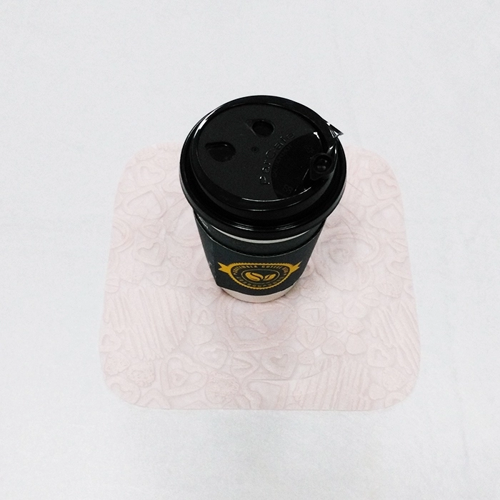 Disposable Die Cut Non Woven Coffee Cup Carry Bag