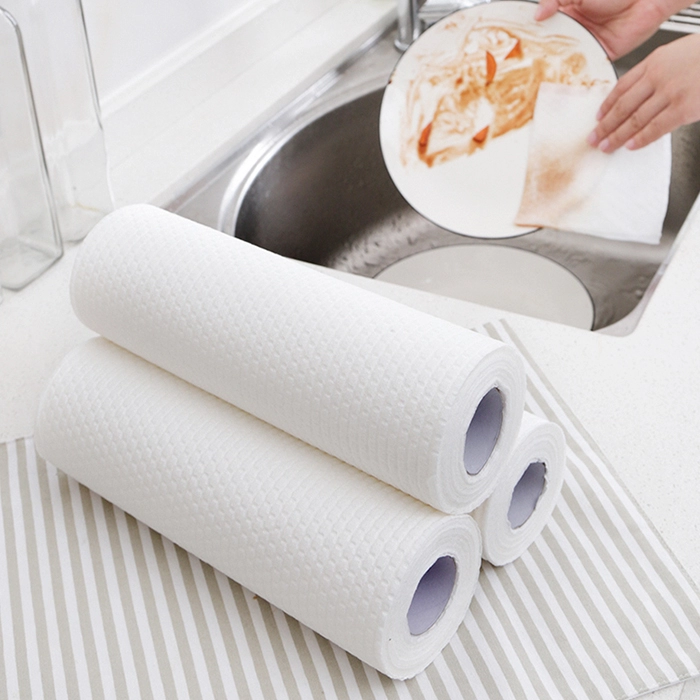 White Nonwoven Kitchen Towels