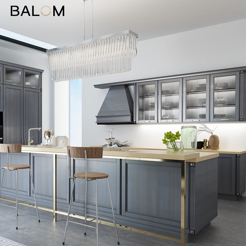 High-end luxury wood custom kitchen cabinets