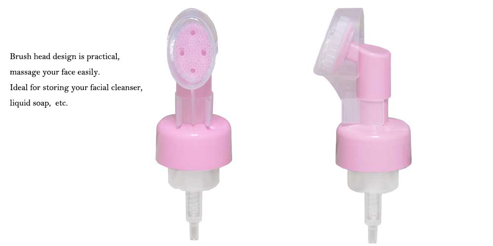 0.8cc Pink Foam Pump with Silicone brush