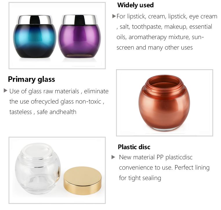 frosted glossy belly shape glass jar