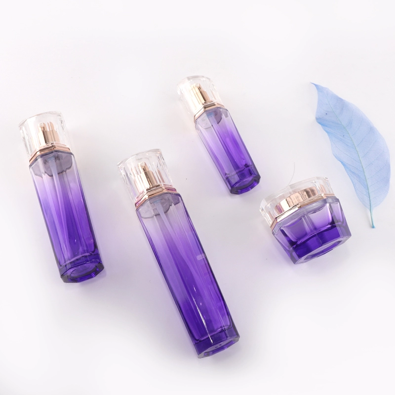 Luxury cosmetic skincare glass bottle jars