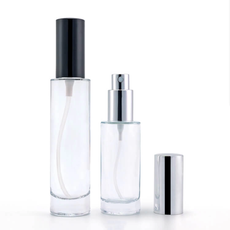 Refillable custom cosmetic perfume bottle with spray pump