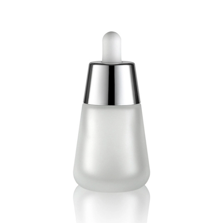 Cosmetic frosted essential oil serum glass dropper bottles