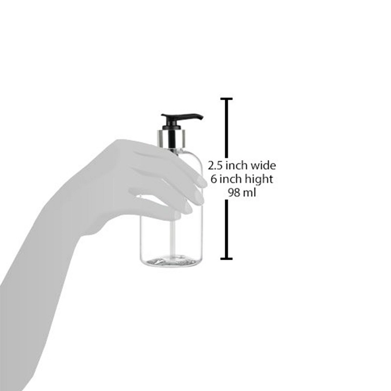 250ML 500ML Empty Clear Pet Gel Pump Hand  Sanitizing Bottle