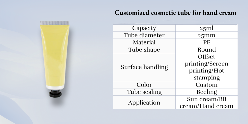 25g plastic tube for cosmetic packaging