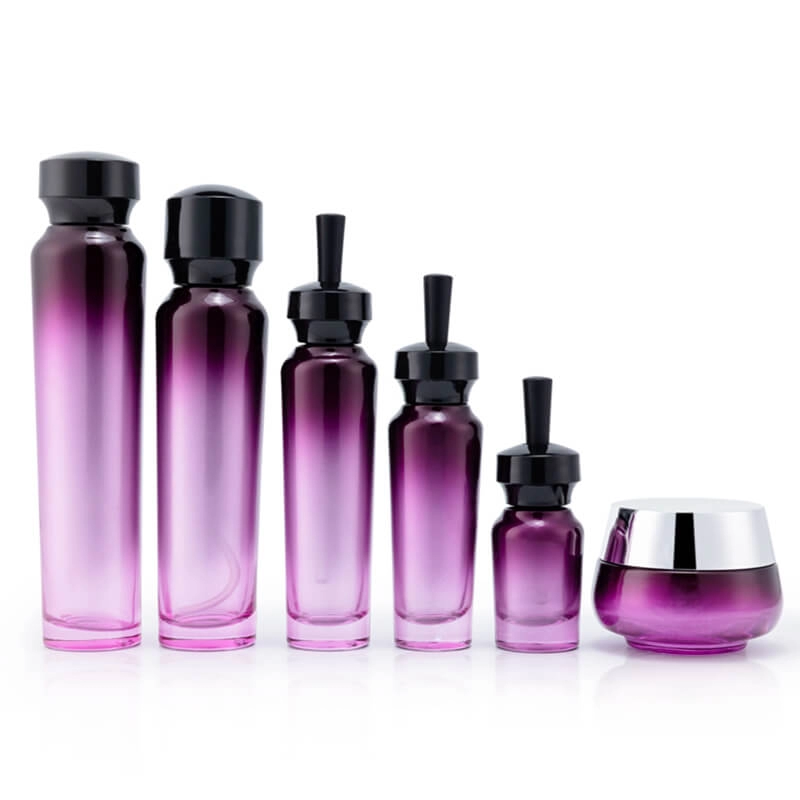 Exclusive custom purple Makeup Cosmetics Bottle set