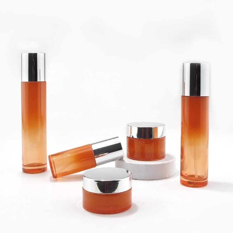 Cosmetic cream glass bottles and jars