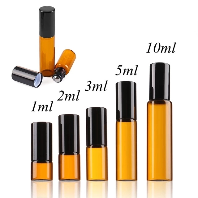1ML/2ML/3ML/5ML/10ML Amber Essential Oil Roller Bottle