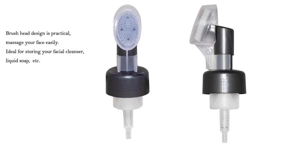 43mm black foam pump with Silicon brush