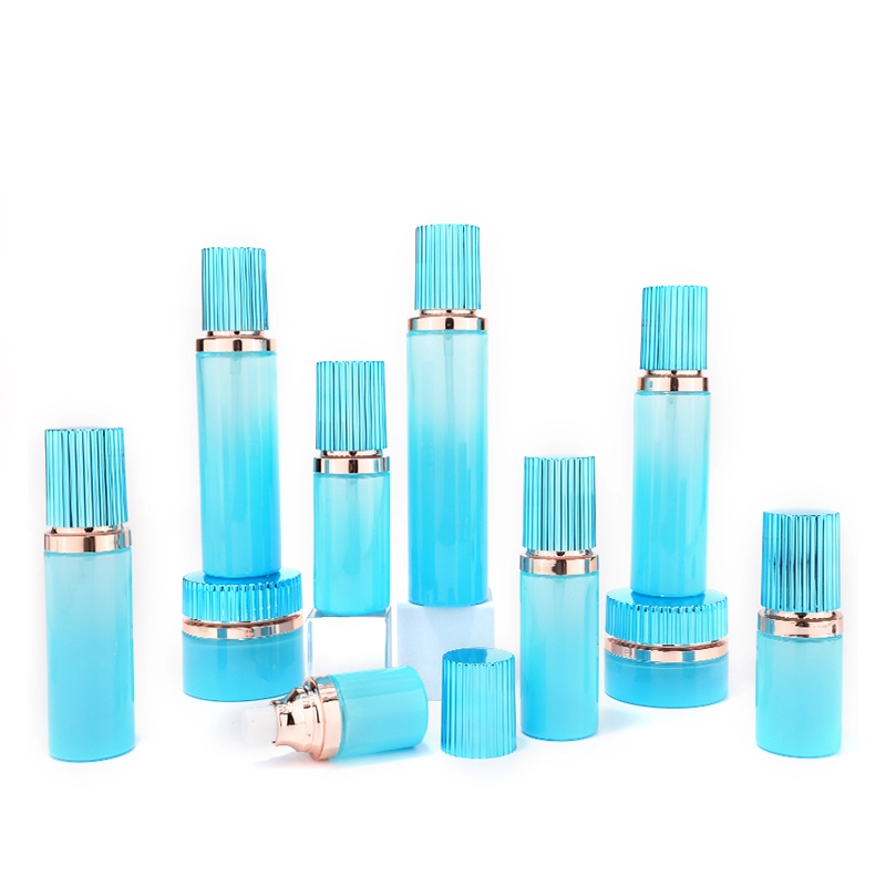 Skincare custom glass bottle set for packaging
