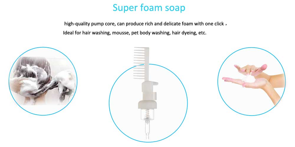 30mm white Foam Pump For hair cleaning