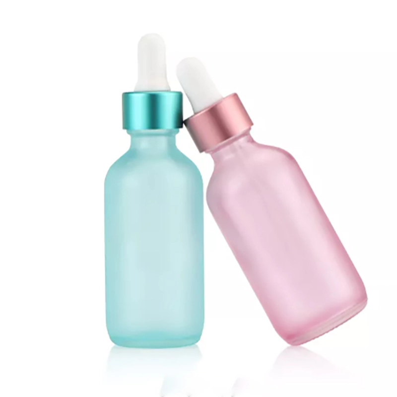Wholesale pink color essential oil glass dropper bottle