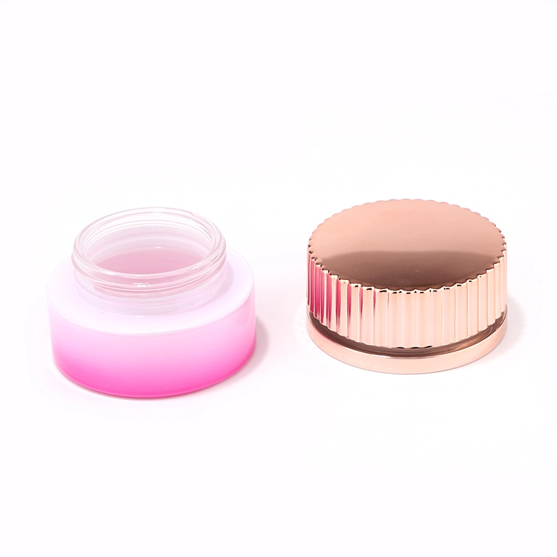 Skincare custom color glass bottle set for cosmetic packaging