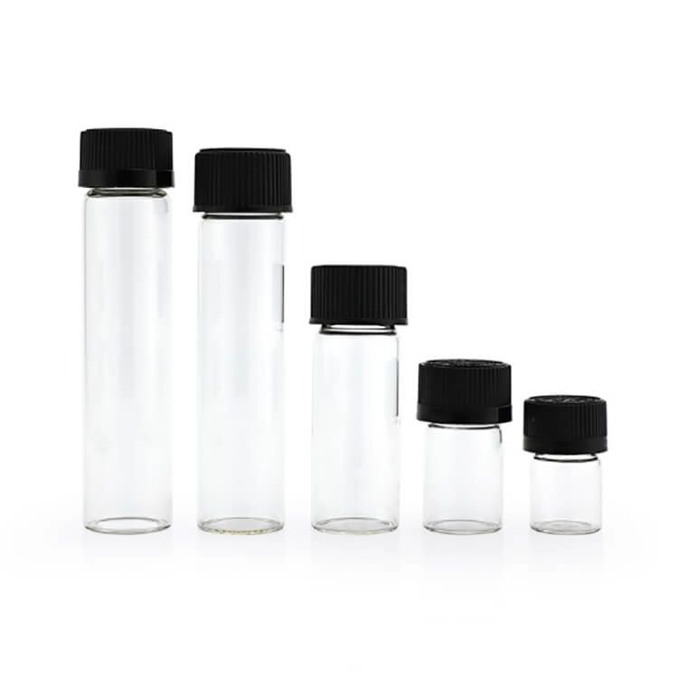 Custom any size glass tube with screw top cap