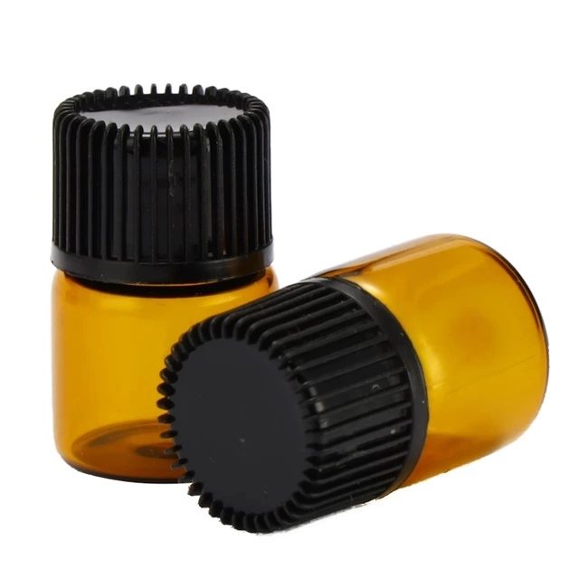 1ML/2ML/3ML Amber Essential Oil GLass Perfume Bottle