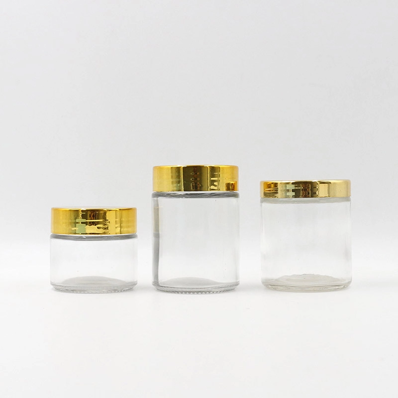 5g / 10 g/ 15g / 20g / 25g / 30g / 50 g/ 60g / 100g Glass Bottle Golden cap Glass Jar Empty Bottle Cream Jar Cosmetic Packaging Container Jars