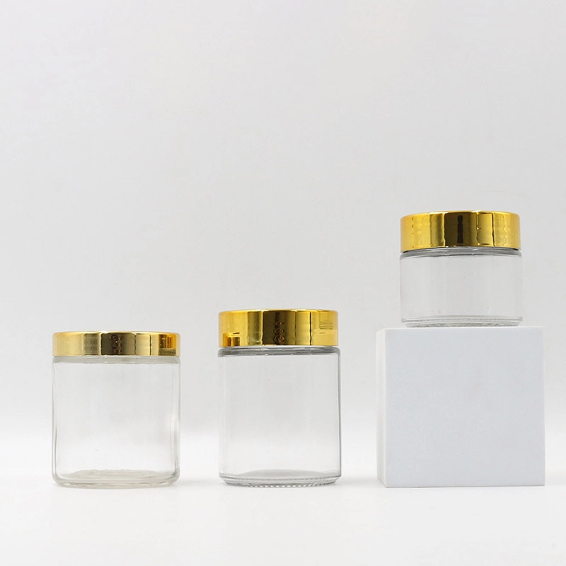 5g / 10 g/ 15g / 20g / 25g / 30g / 50 g/ 60g / 100g Glass Bottle Golden cap Glass Jar Empty Bottle Cream Jar Cosmetic Packaging Container Jars