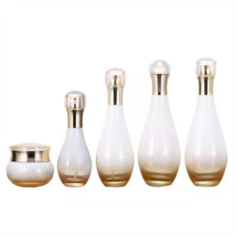 50g 60ml 100ml 120ml Luxury Look Bowling Shape Cosmetic Glass Bottles Cream Face Jar