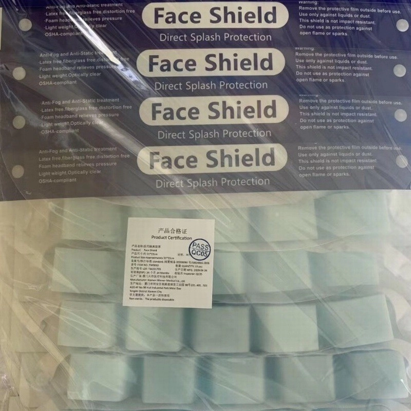 Comfortable light face shield visor covid 19 protection