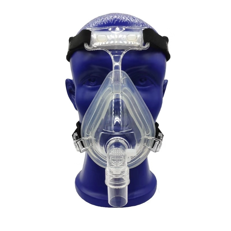 Sleep apnea full face mask with headgear