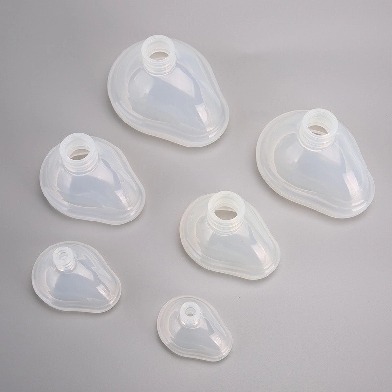 Reusable silicone mask for anesthesia-one piece