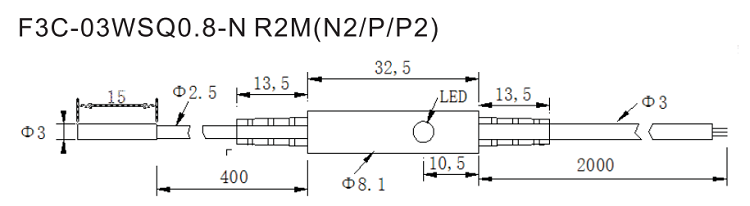 Position Usage 0.8mm Iron Detection 3mm Diameter Micro Inductive Proximity Sensor 12V DC