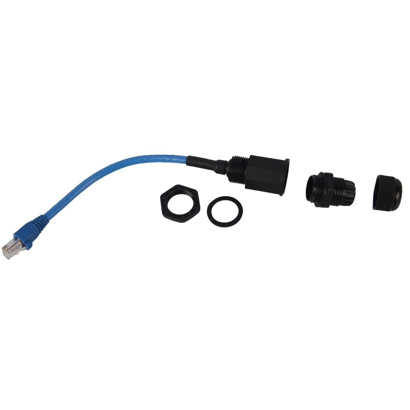 IP68 Front Panel Mounted Male Female Waterproof RJ45 Connector with Ethernet Cable