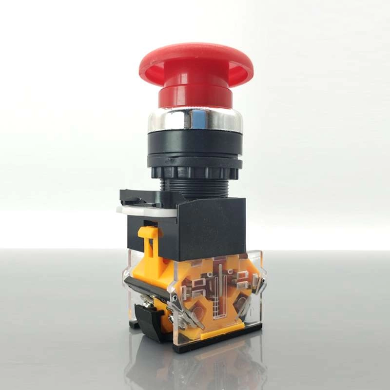 22mm red mushroom electrical emergency stop button switch