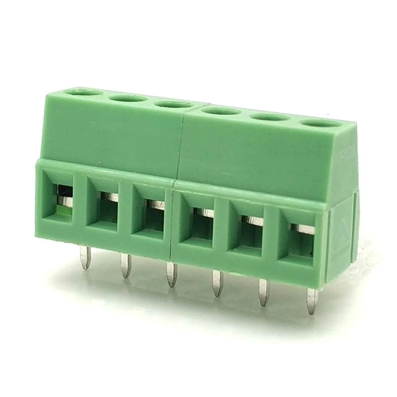 2 pin green color screw type terminal block