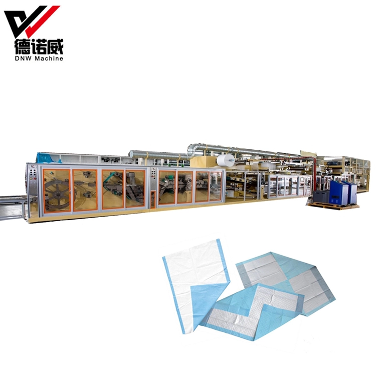 DNW Full Automatic Underpad Production Line Banana Sanitary Pad Making Machine