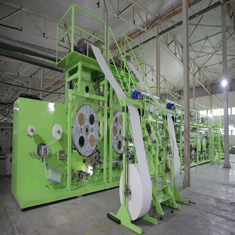 Fully automatic big ear adult diaper production line