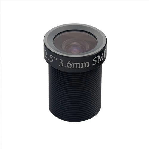 5 Megapixel Lens for 1/2.5 inch sensors, f=3.65mm, F2.0