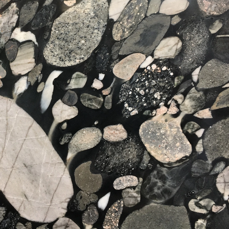 Marinace Black Pebbles Granite Slab