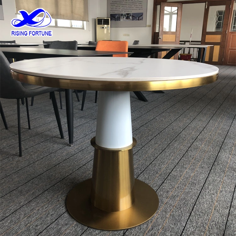 Polished artificial stone volakas white table