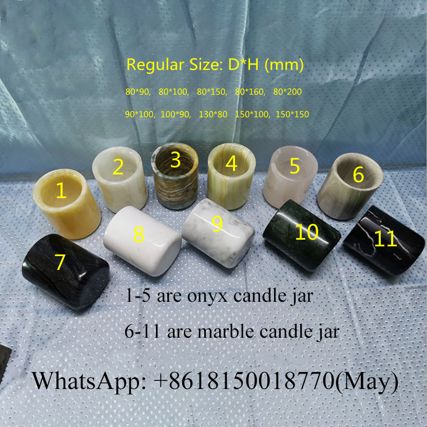 marble candle jars