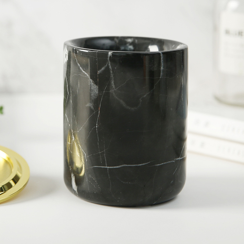 marble candle jar with lid