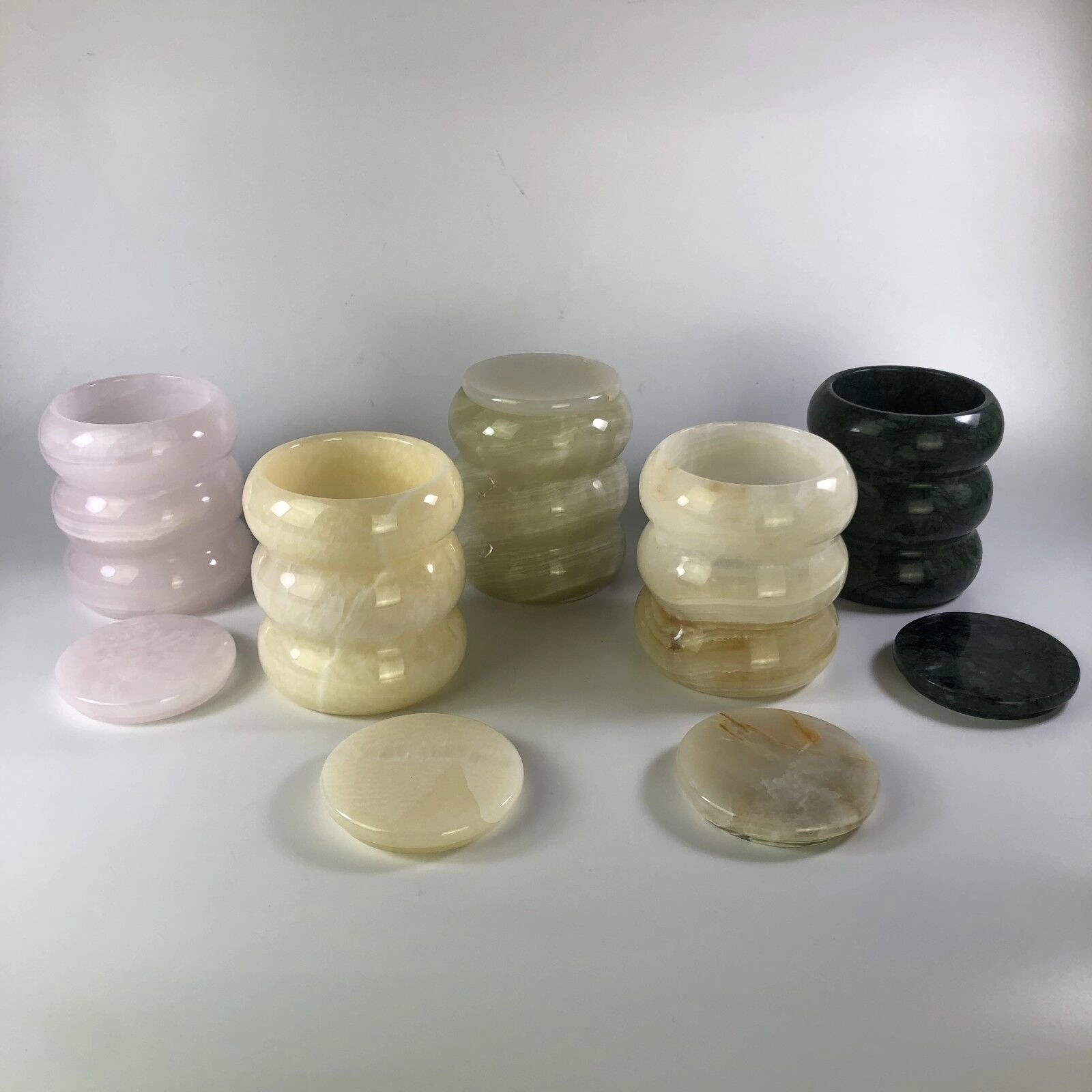 Wholesale Customized Unique Shape Onyx and Marble Candle Jar