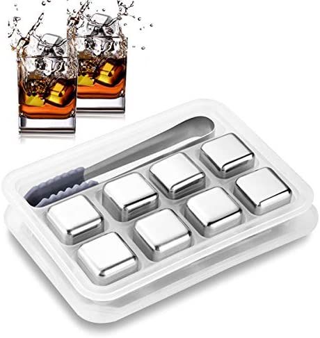 metal ice cubes stainless steel whiskey stone