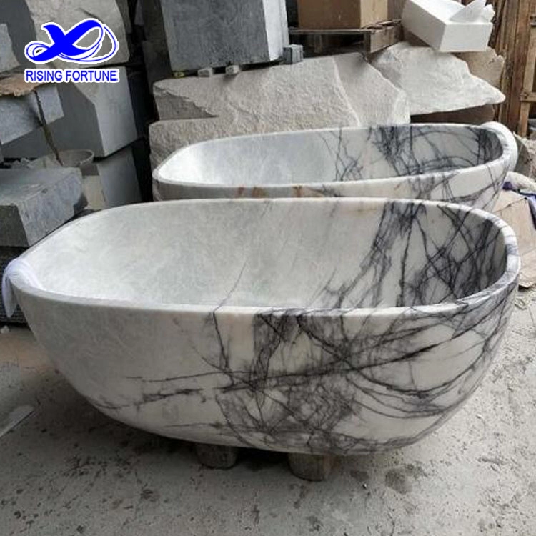 Hot Sale White Freestanding Marble Stone Bathtub