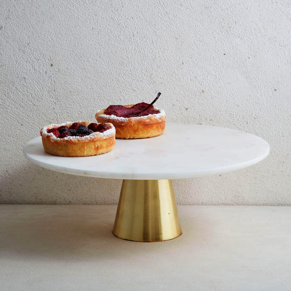  multi marble marble top with gold stand cake stand