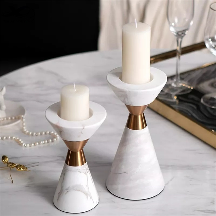 marble candle stick holder