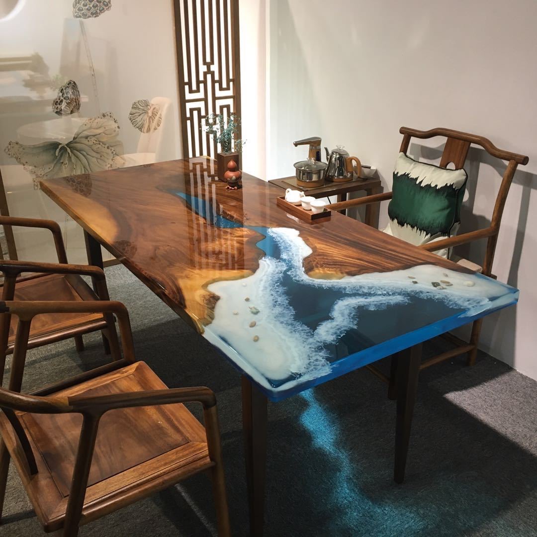 epoxy dining room table